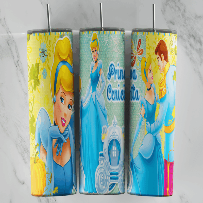 Cinderella 20 oz tumbler sublimation wrap