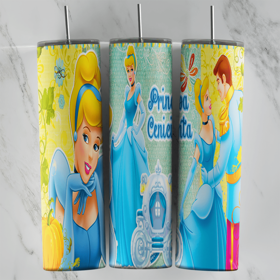 Cinderella 20 oz tumbler sublimation wrap