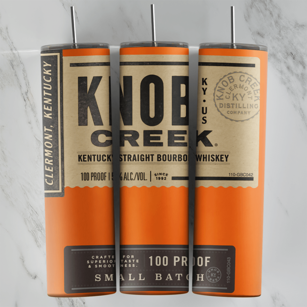 Knob Creek Wiskey 20 oz tumbler sublimation wrap