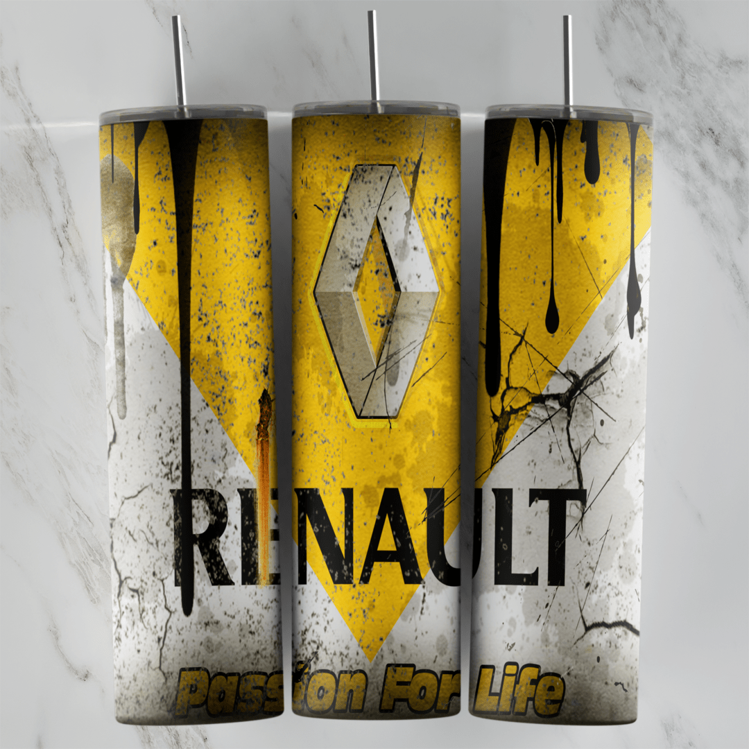 20 Oz Renault Passion For Life Tumbler Cup Design