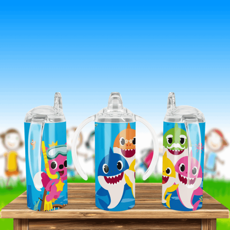 12oz Sippy Baby Shark Pinkfong Snorkel Kid Cup