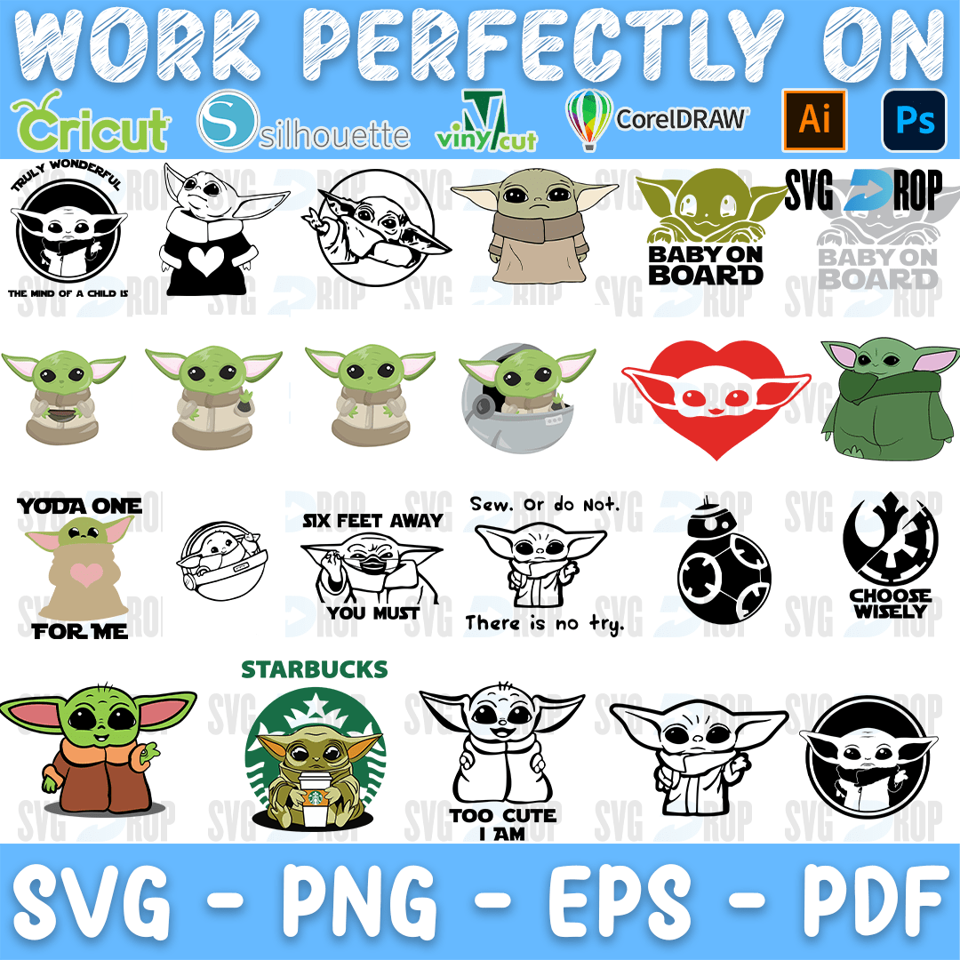 Baby Yoda Bundle SVG