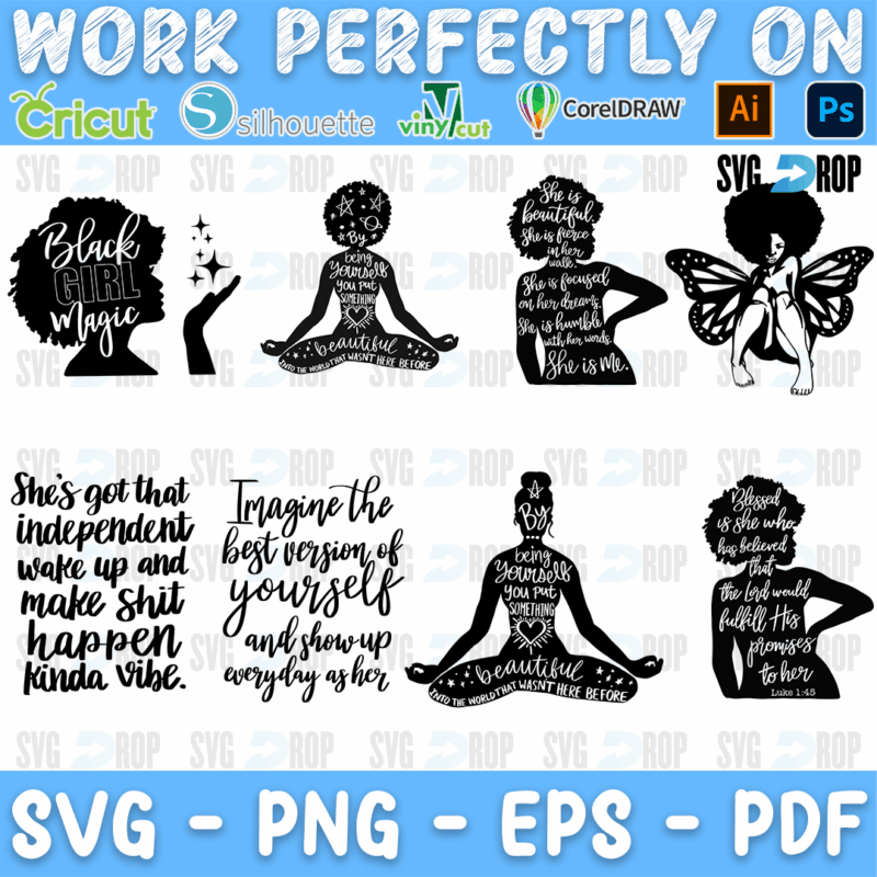 Black Woman SVG bundle