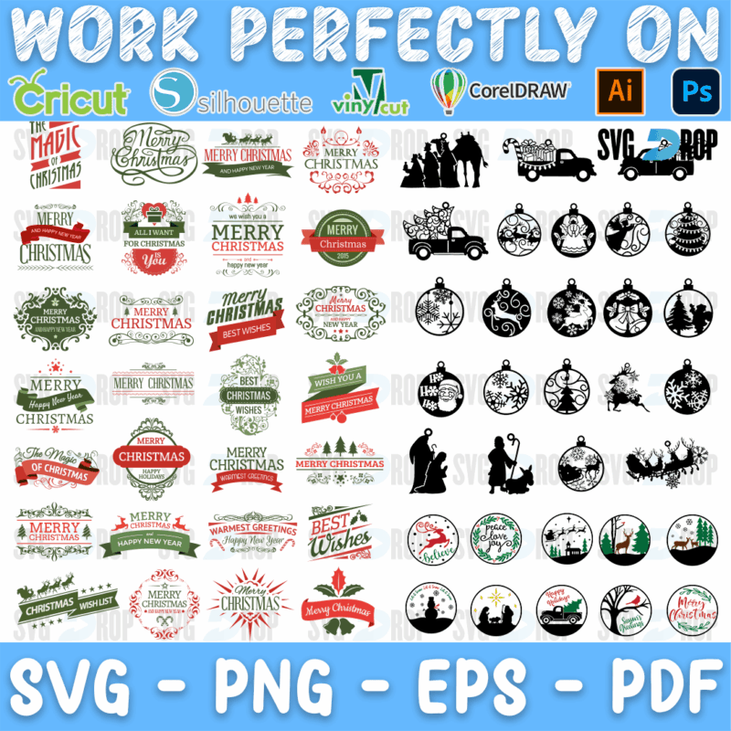 Christmas Ornament Bundle SVG