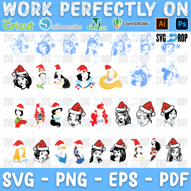 Disney Princess SVG bundle