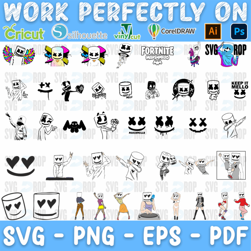 DJ Marshmello Bundle SVG