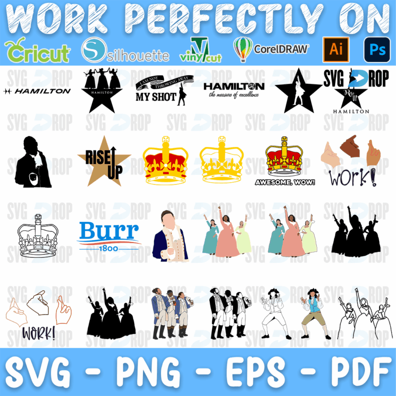 Hamilton SVG bundle