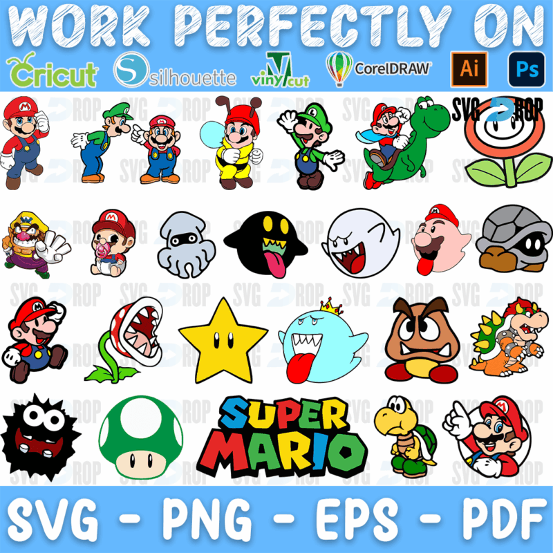 Super Mario Bundle SVG