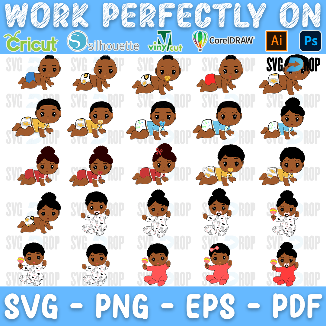 Afro Kids Bundle SVG