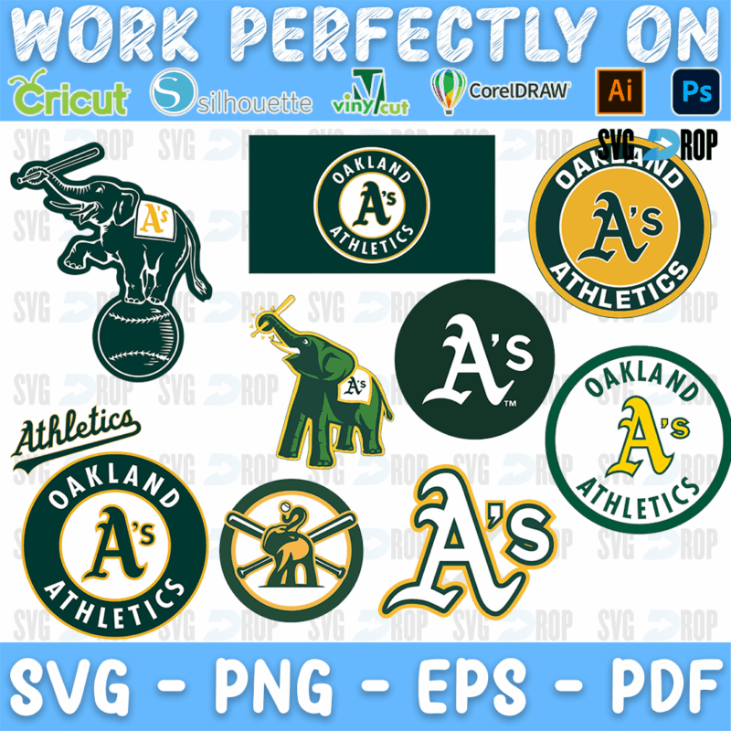 Oakland Athletics SVG bundle