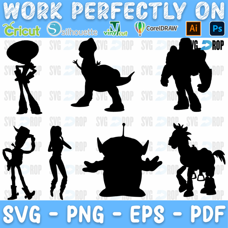 Toy Story Silhouette Bundle SVG