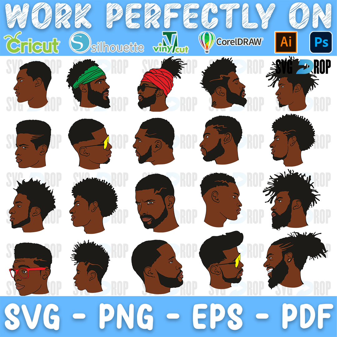 Afro Man Bundle SVG