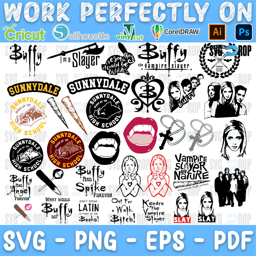 Buffy the Vampire Sunnydale High Slayer Bundle SVG