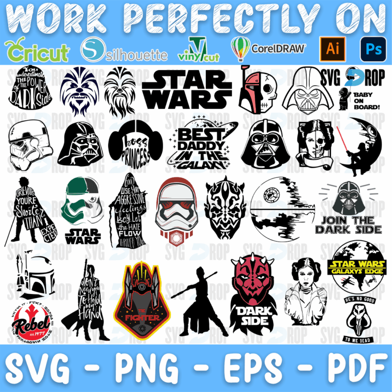 Star Wars Dark Side and Best Daddy Bundle SVG