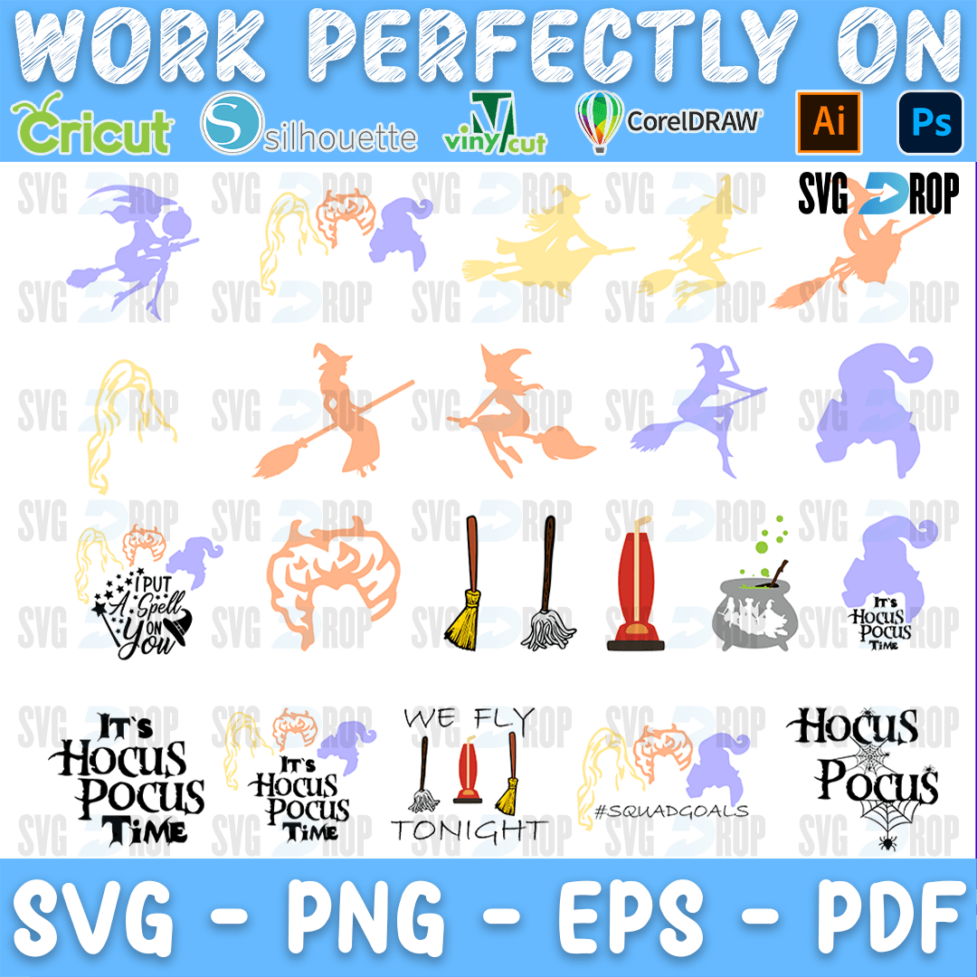 Hocus Pocus We Fly Tonight Bundle SVG