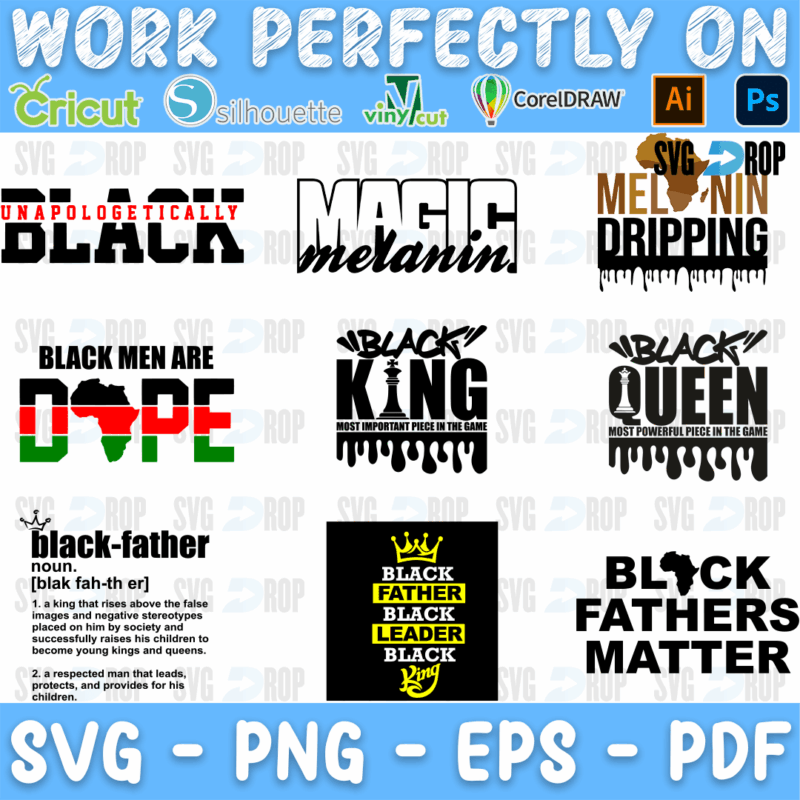 Afro Man Bundle SVG