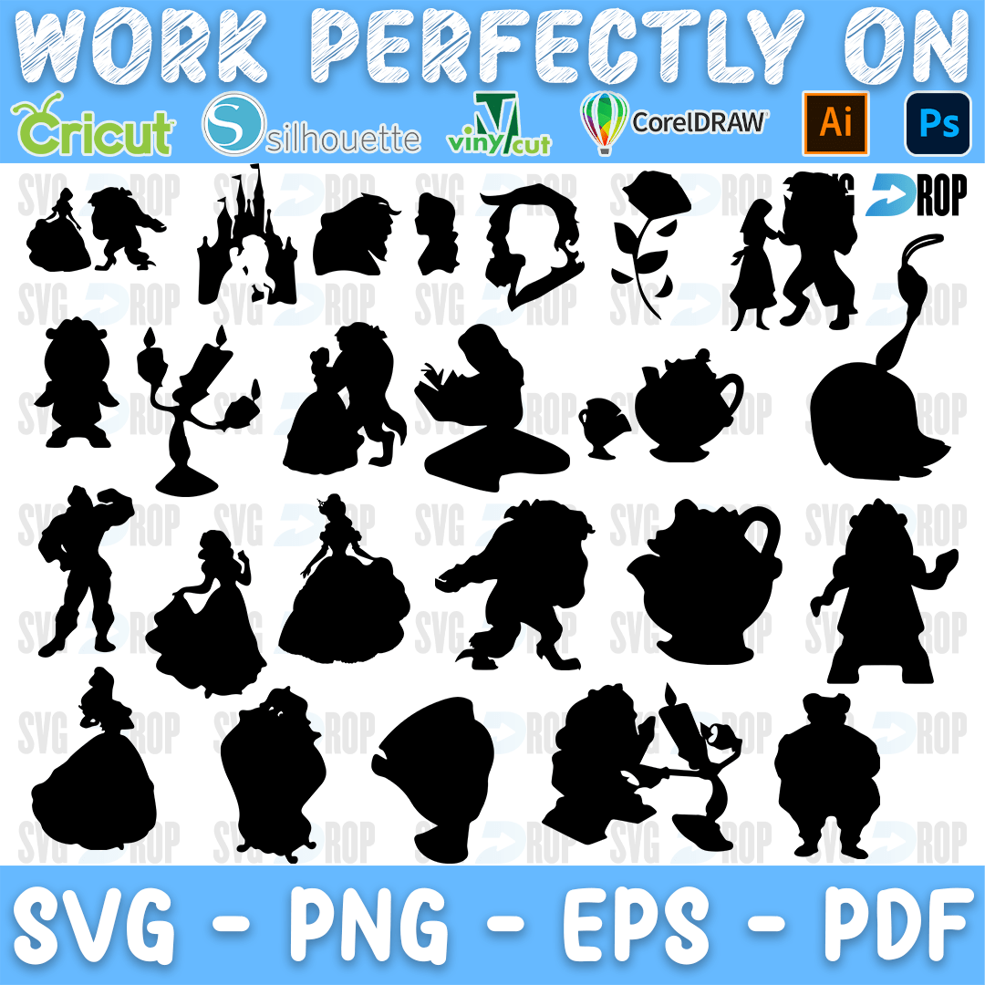 Alice in Wonderland Silhouettes Bundle SVG