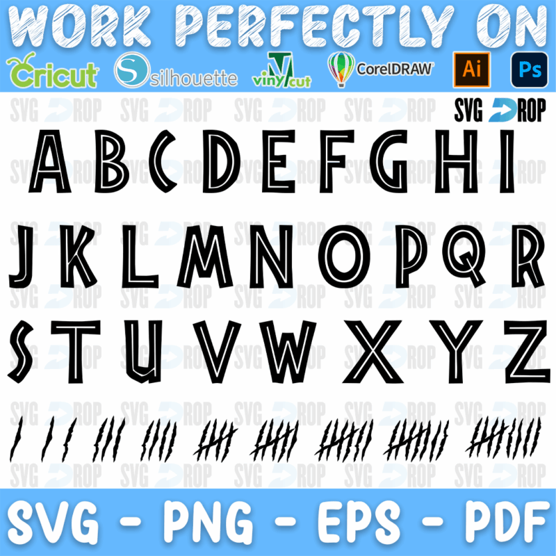 Jurassic Park Font Uppercase Black SVG