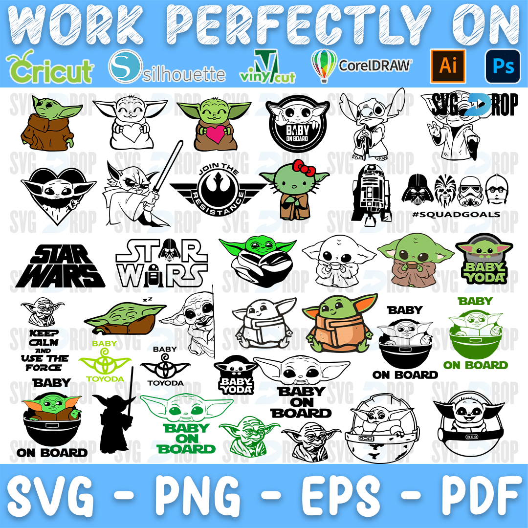 Baby Yoda Bundle SVG