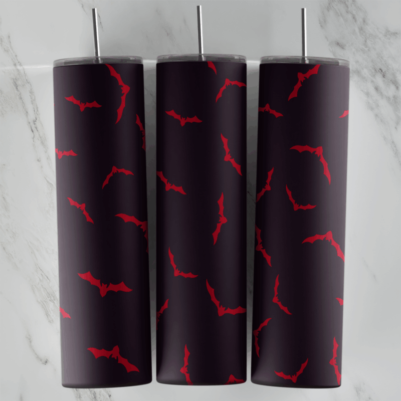 Bats 20 oz tumbler sublimation wrap