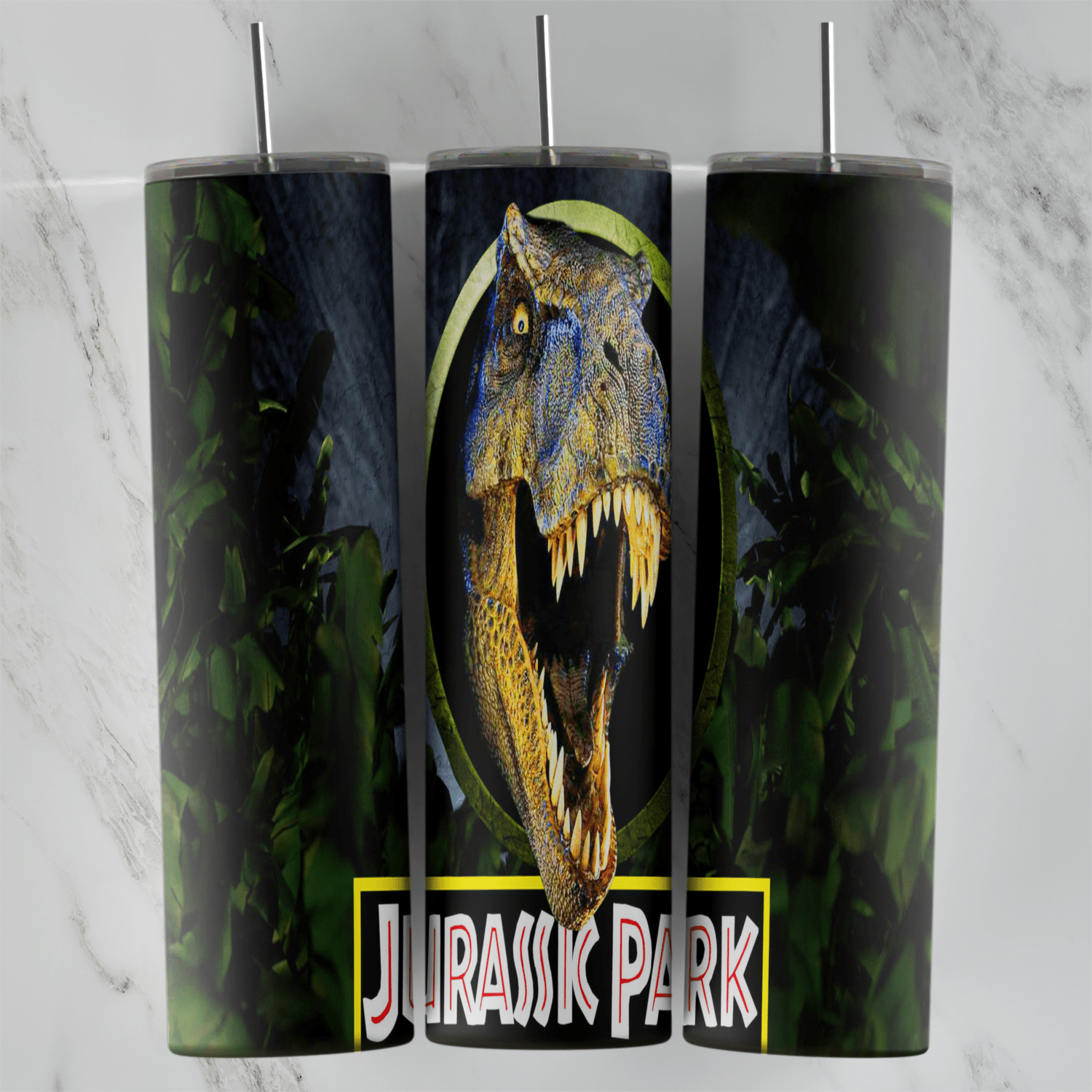 Jurassic Park 20 oz tumbler sublimation wrap
