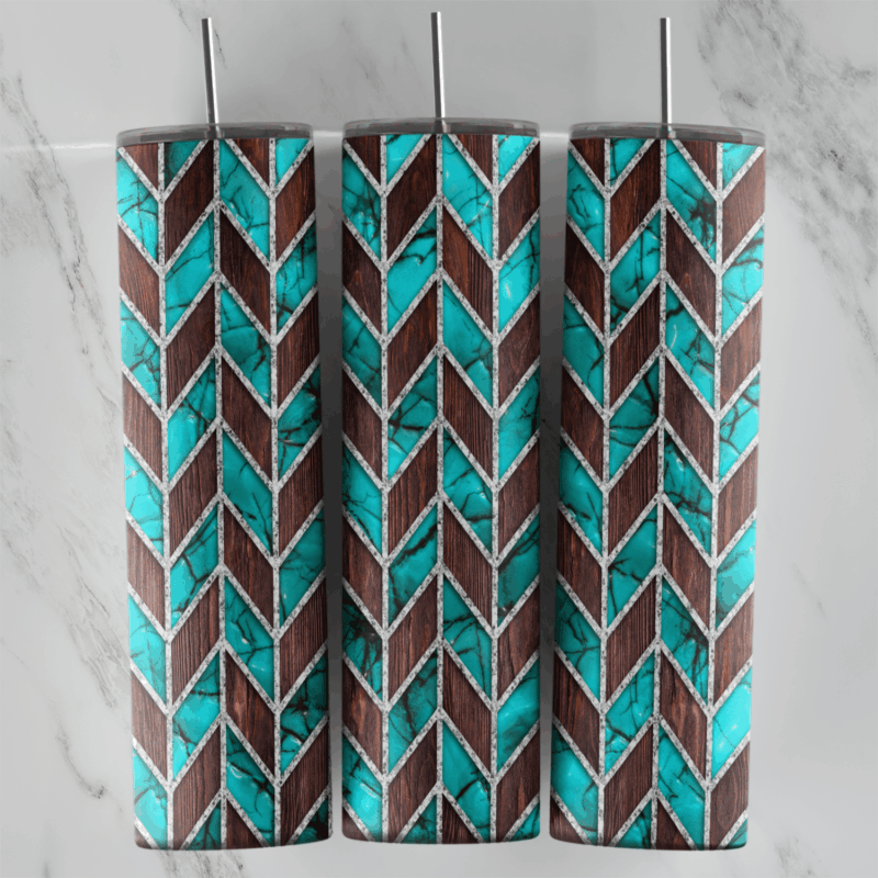 Blue Texture 20 oz tumbler sublimation wrap