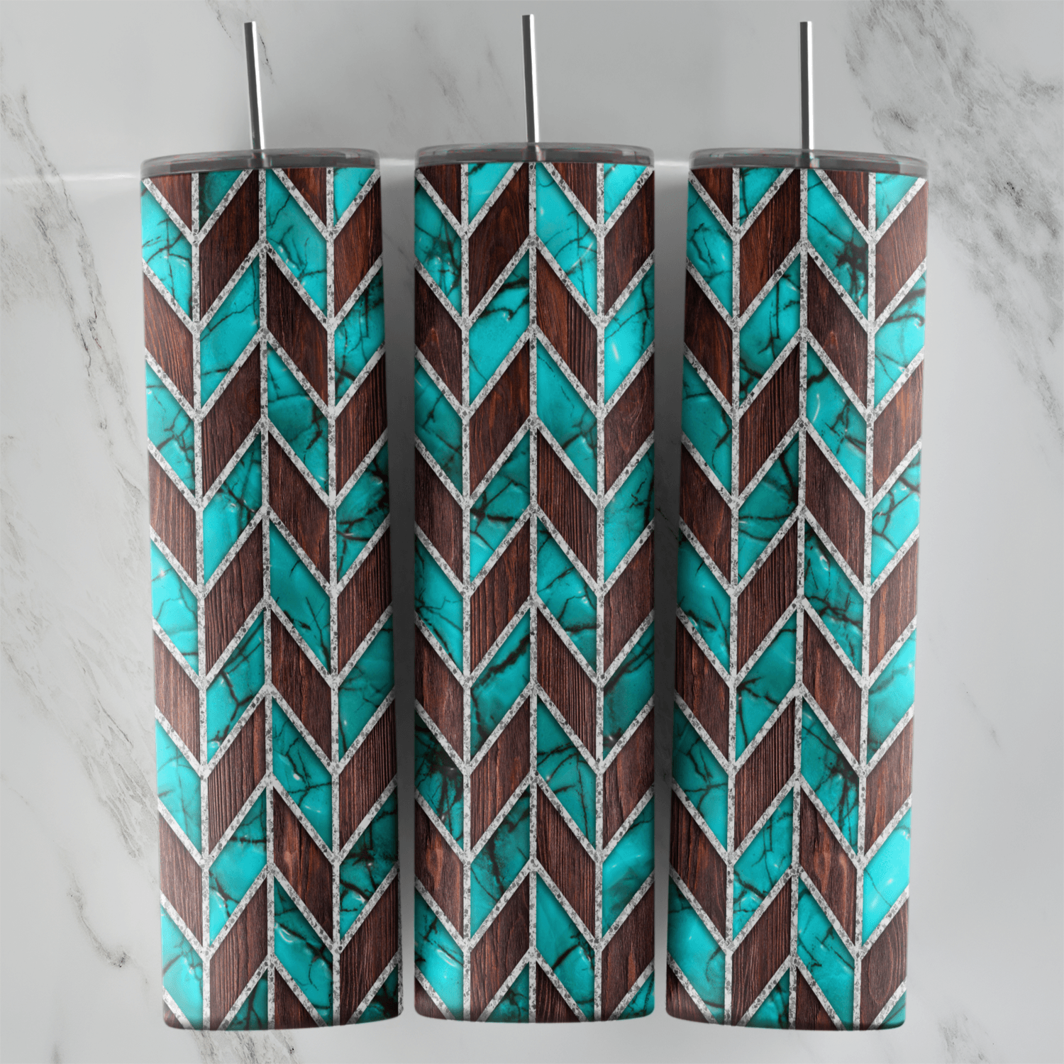 Blue Texture 20 oz tumbler sublimation wrap