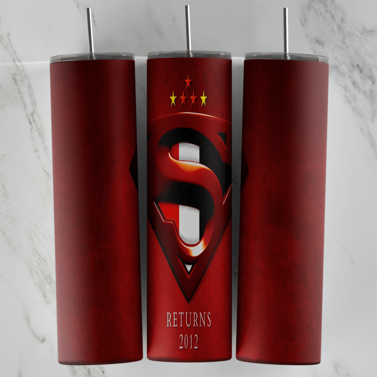 20 Oz Superman Red Returns Emblem Tumbler Cup Design