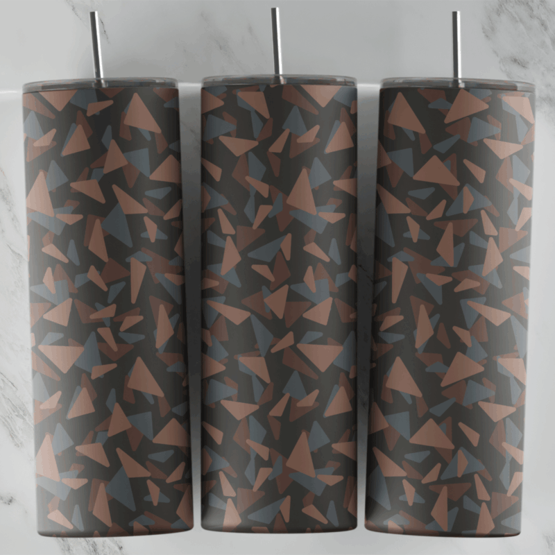 Brown Camo 20 oz tumbler sublimation wrap