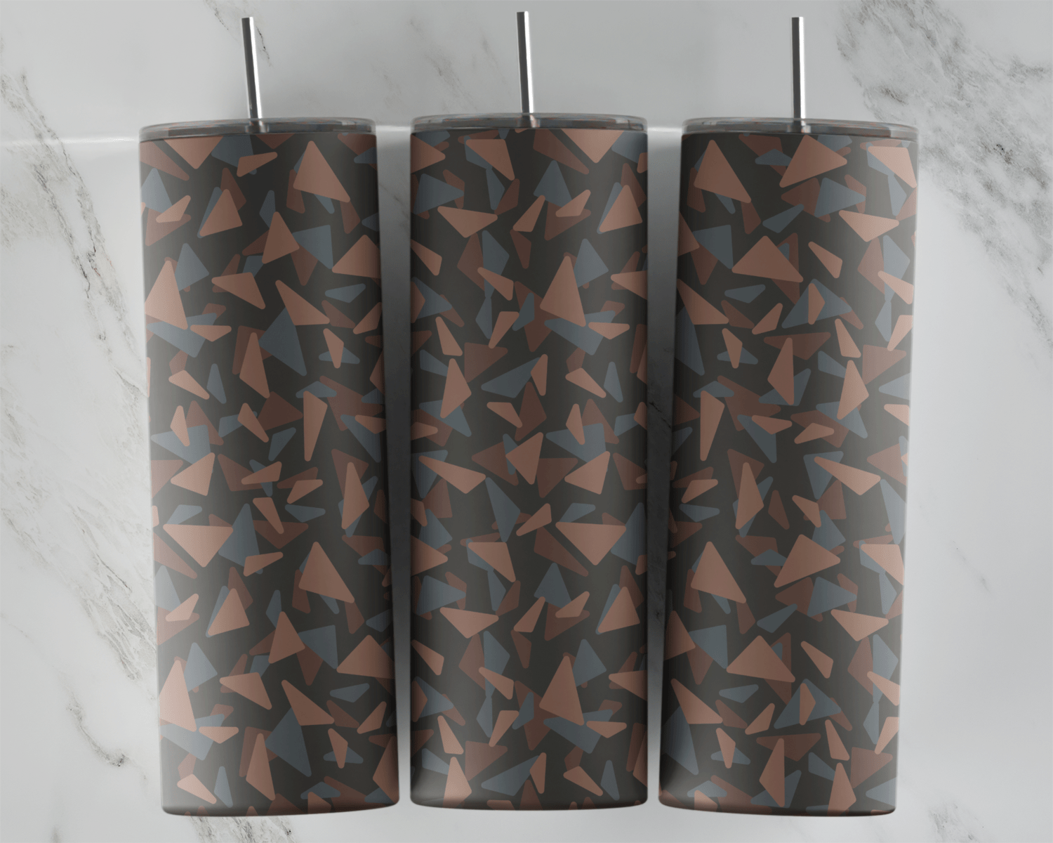 Brown Camo 20 oz tumbler sublimation wrap