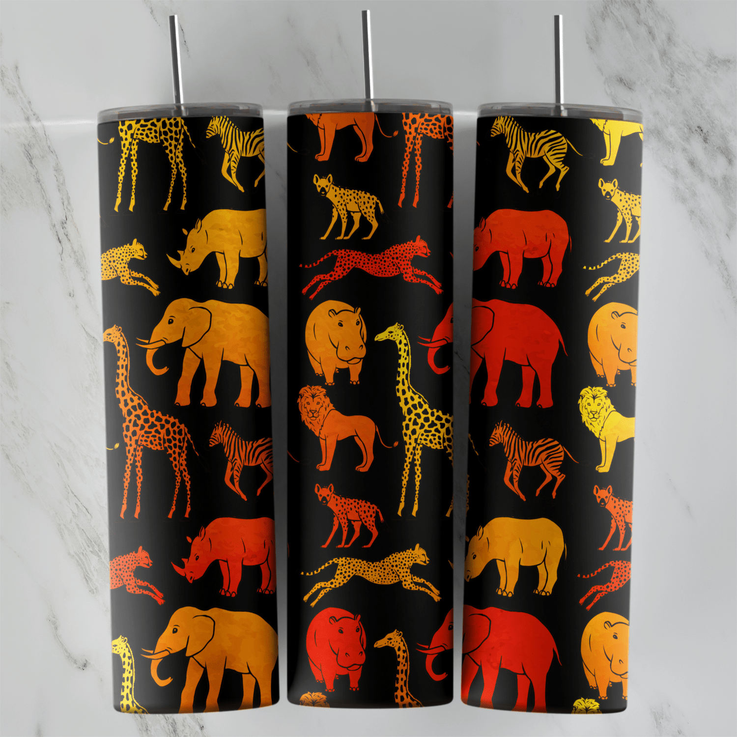 Animal World 20 oz tumbler sublimation wrap