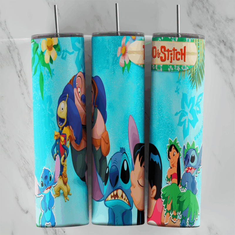 Lilo Stitch 20 oz tumbler sublimation wrap