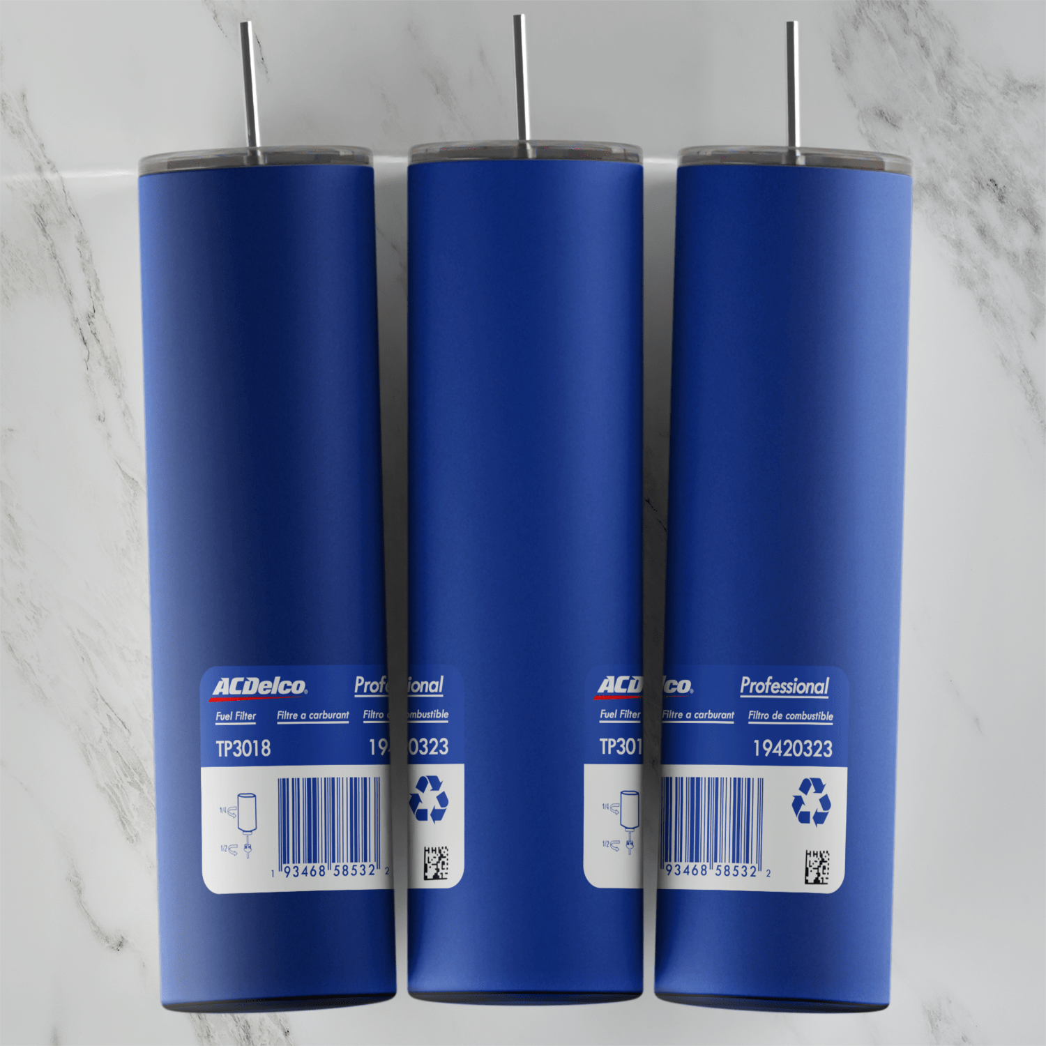 Delco Fuel 20 oz tumbler sublimation wrap