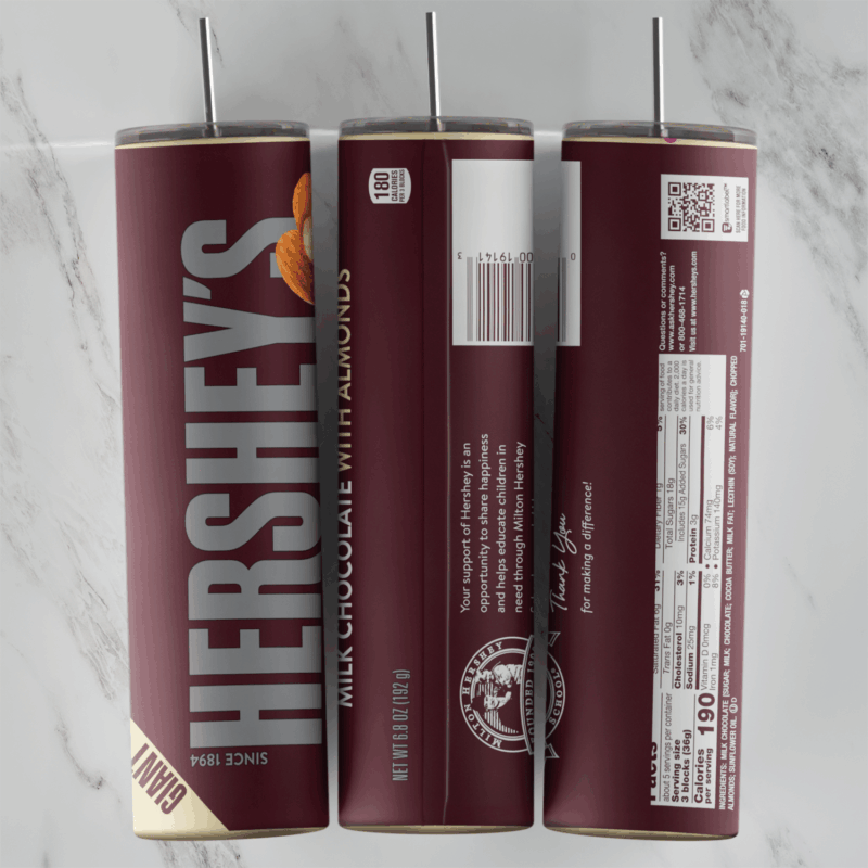 Almonds 20 oz tumbler sublimation wrap