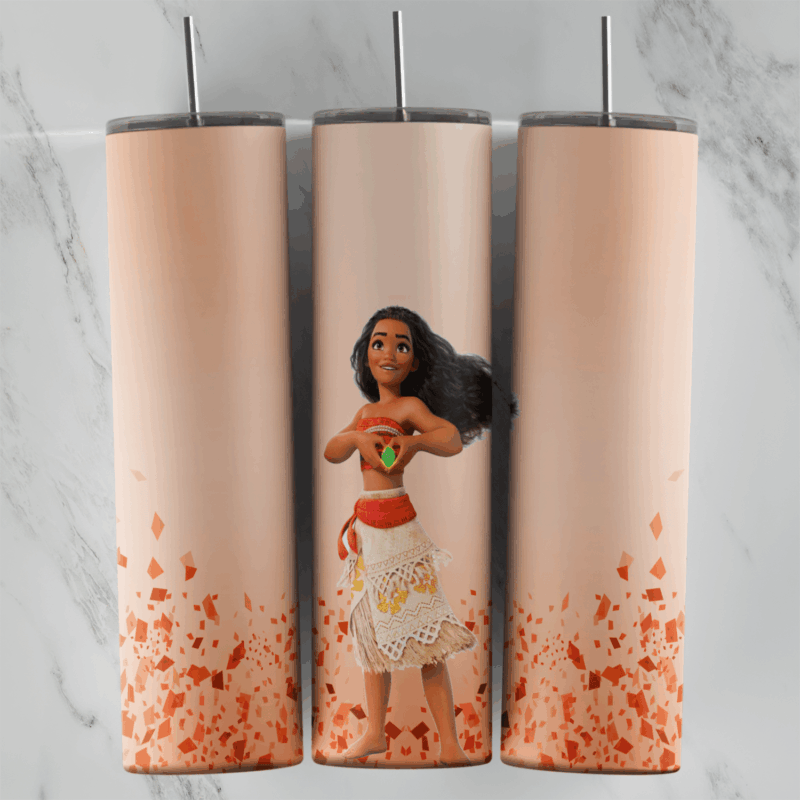 Princess Moana 20 oz tumbler sublimation wrap