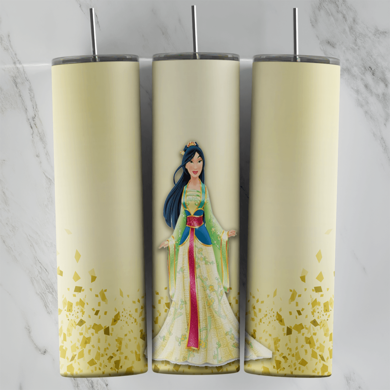 Princess Mulan 20 oz tumbler sublimation wrap