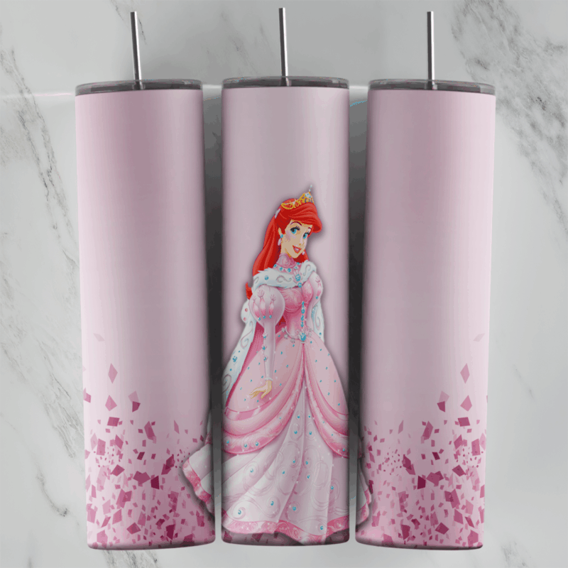 Princess Ariel 20 oz tumbler sublimation wrap