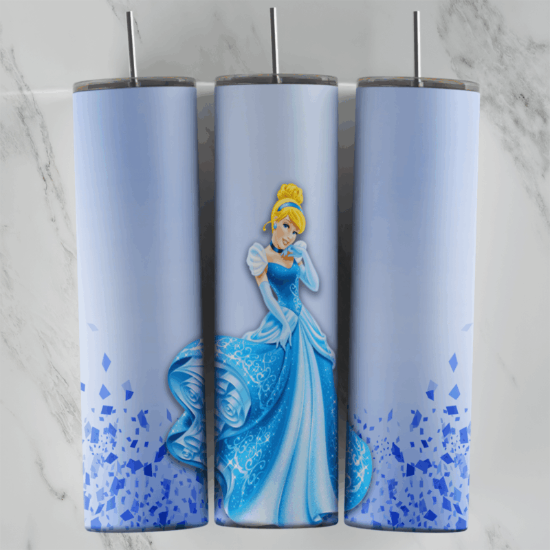 Princess Cinderella 20 oz tumbler sublimation wrap