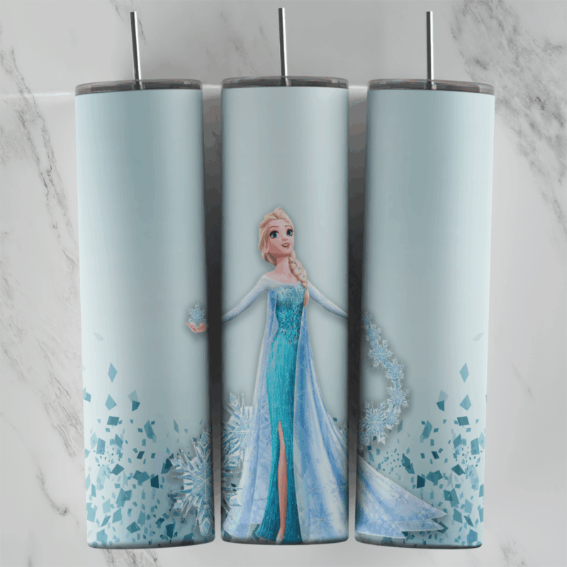 Princess Elsa 20 oz tumbler sublimation wrap