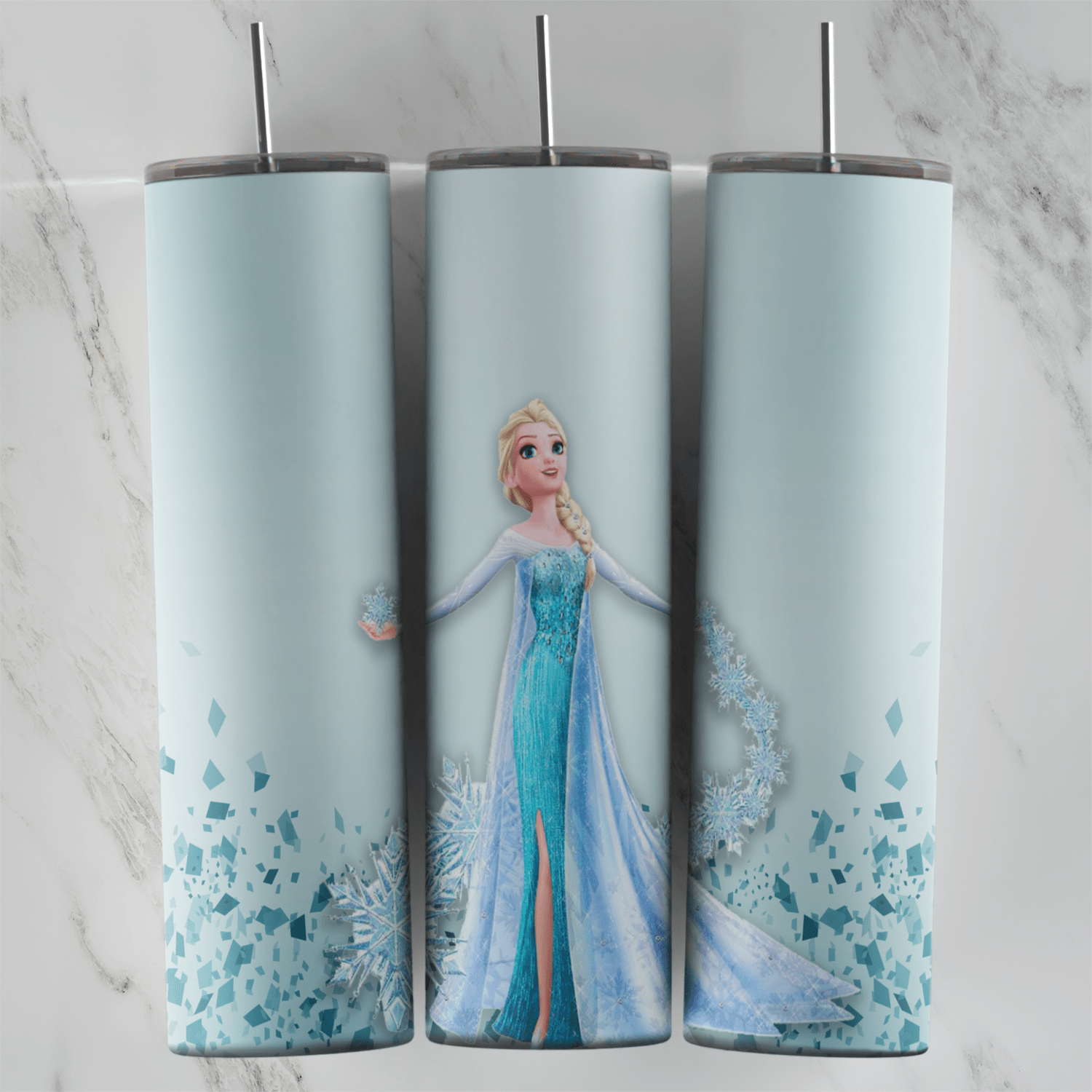Princess Elsa 20 oz tumbler sublimation wrap