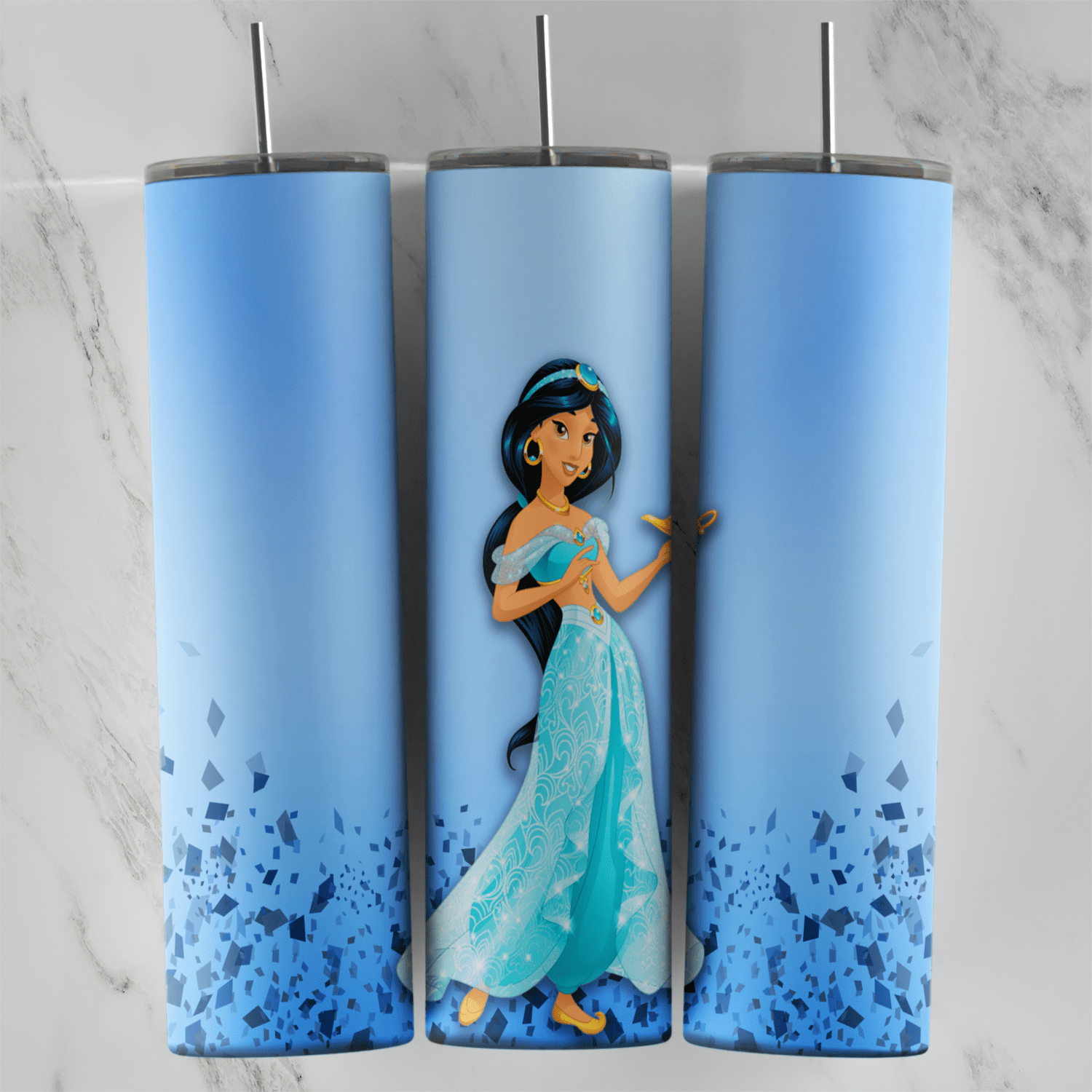 Princess Jasmine 20 oz tumbler sublimation wrap
