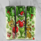 20 Oz 3D Inflated Grinch Tumbler Cup Design