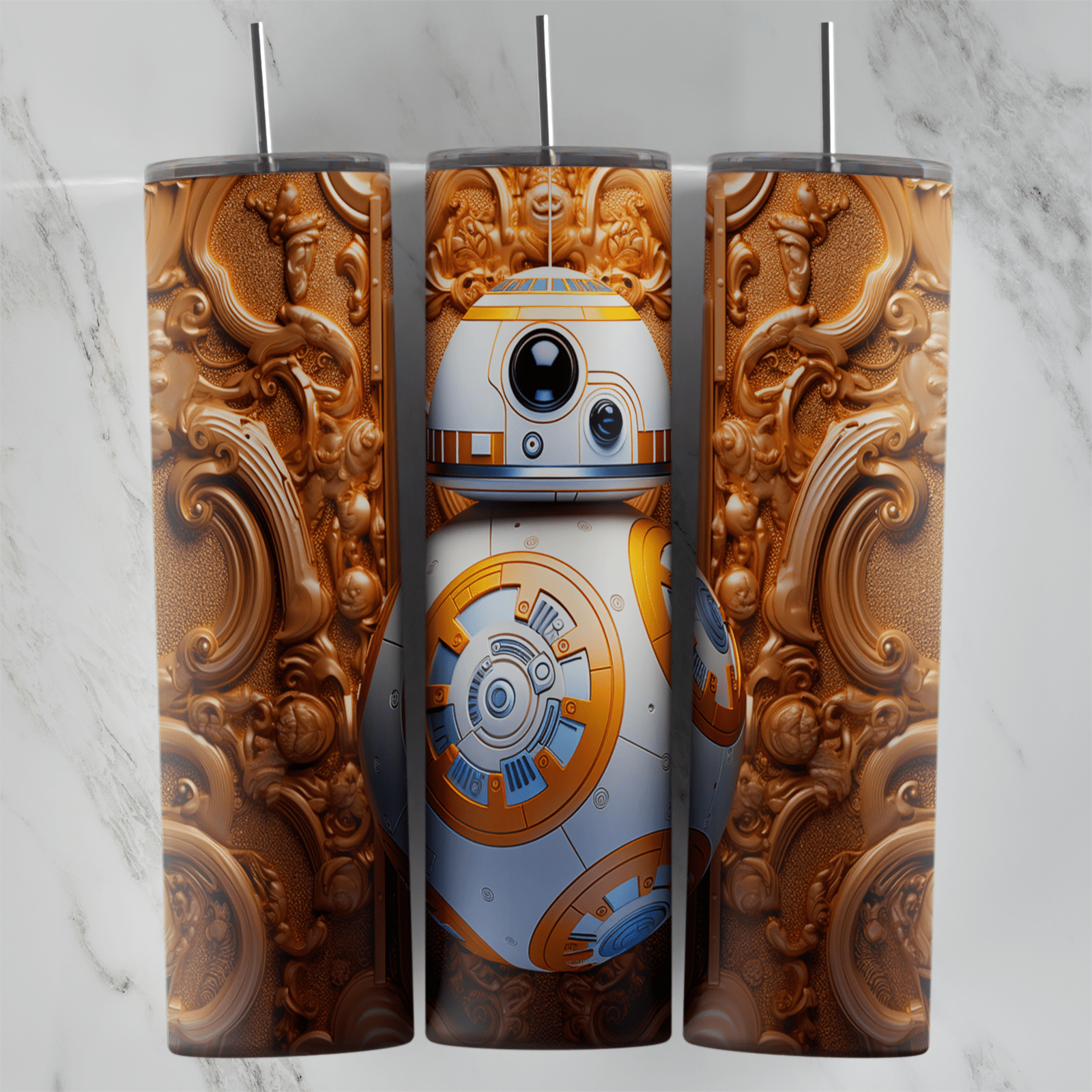 20 Oz 3D Inflated Star Wars Tumbler Cup Design