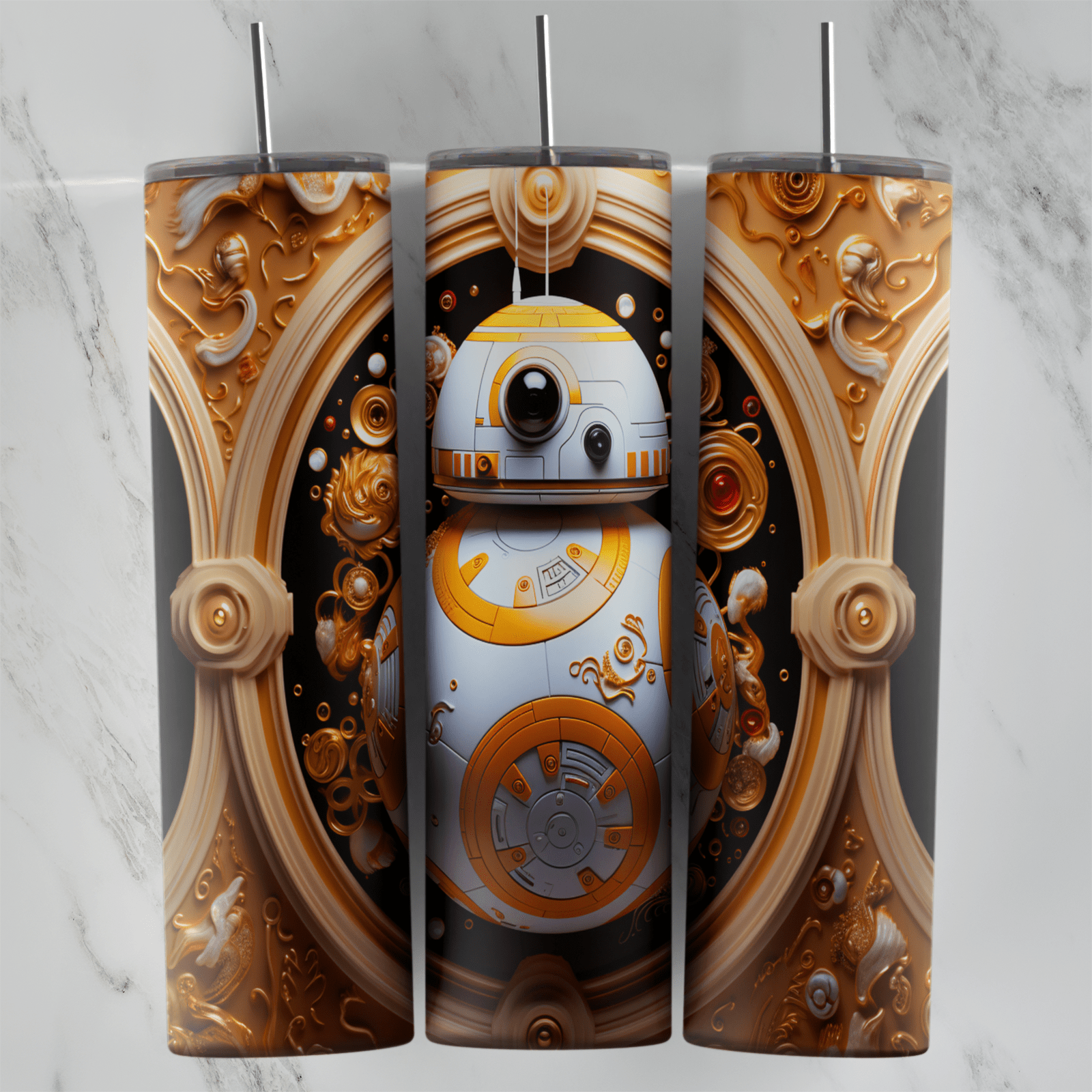 20 Oz 3D Inflated Star Wars Tumbler Cup Design