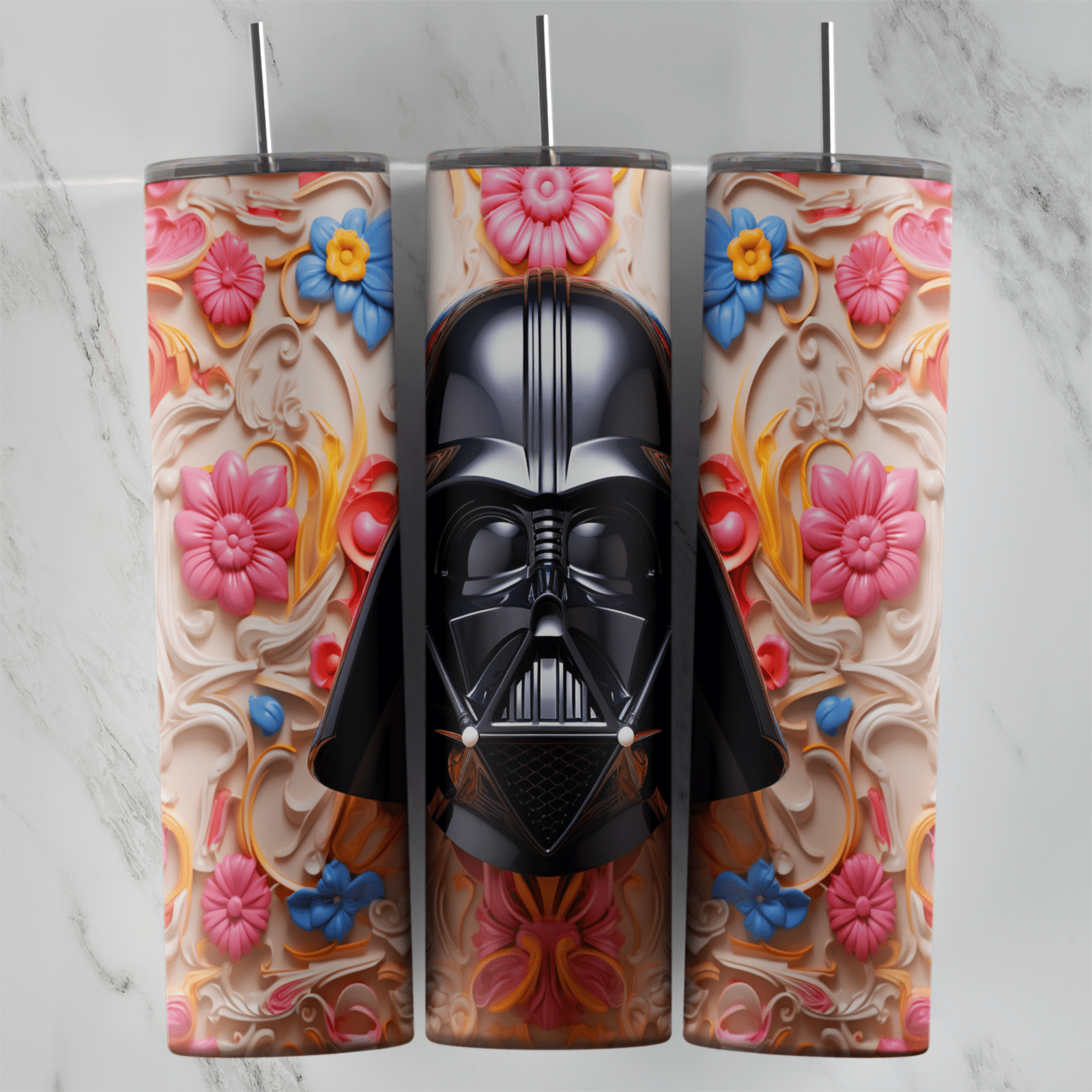 20 Oz 3D Inflated Star Wars Tumbler Cup Design