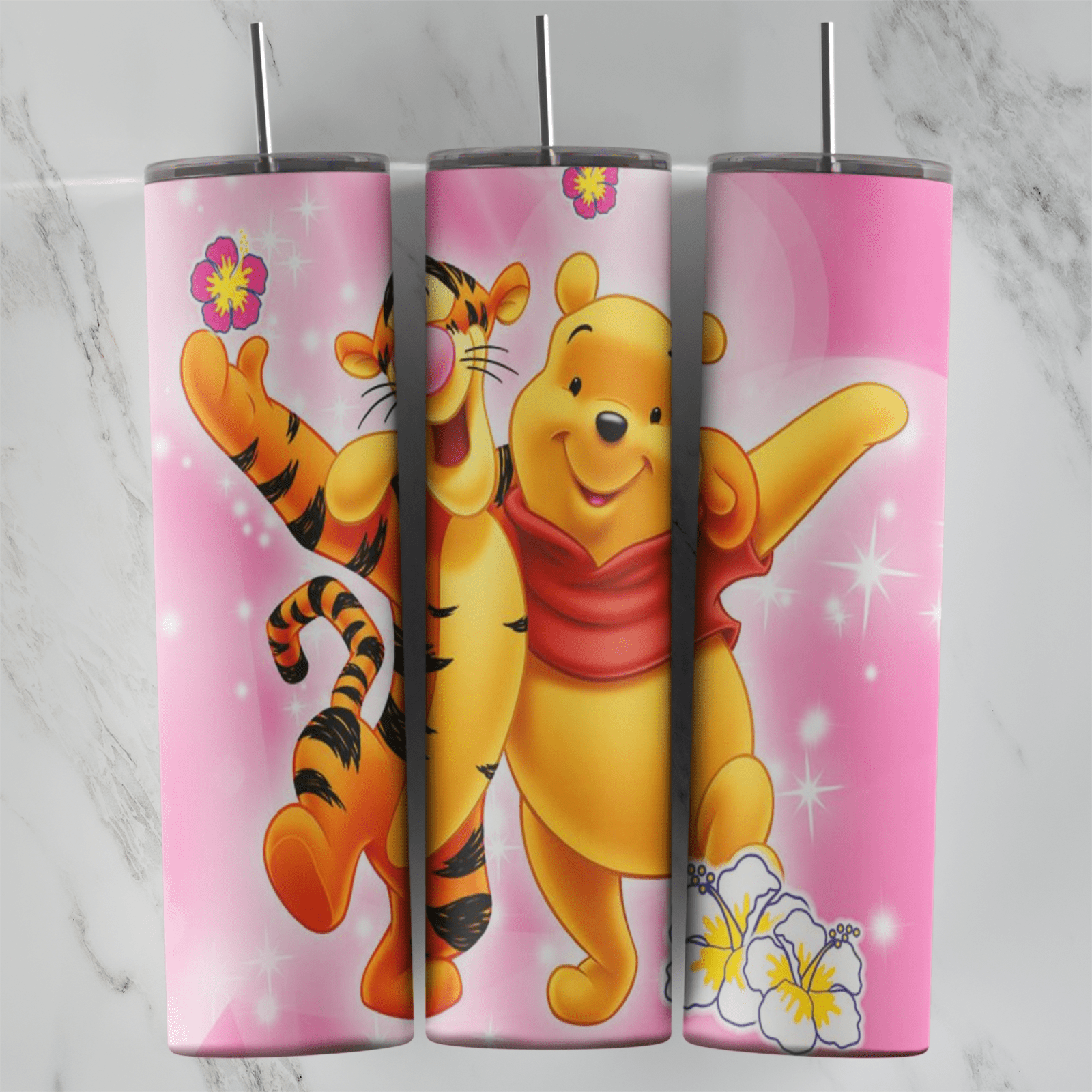 20 Oz Winnie the Pooh Tumbler Cup Design