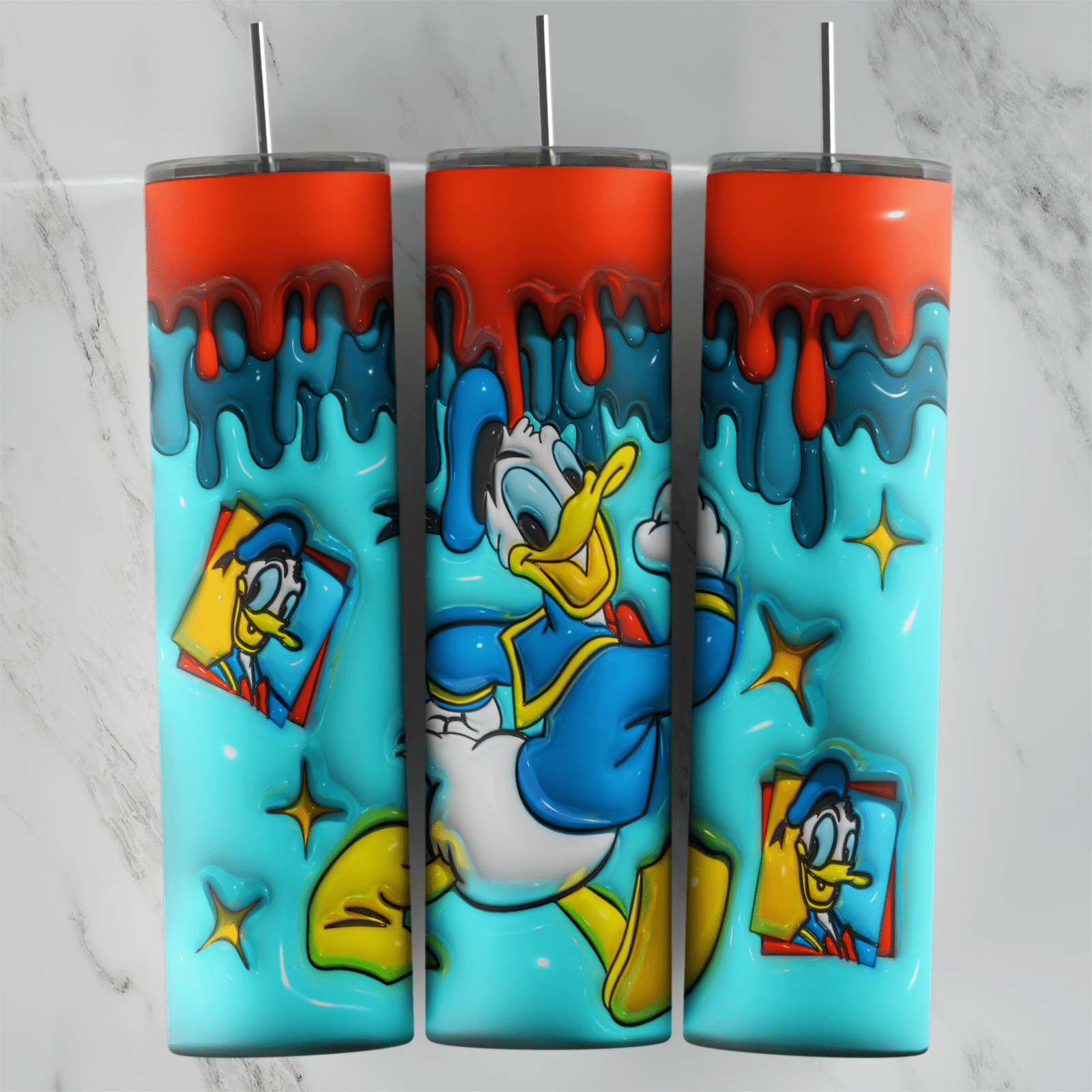 20 Oz 3D Inflated Duck Tumbler Cup Design