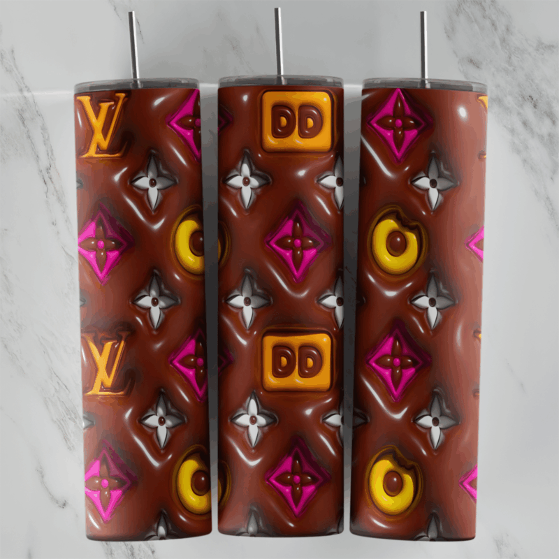 20 Oz 3D Inflated Dunkin Donuts Tumbler Cup Design