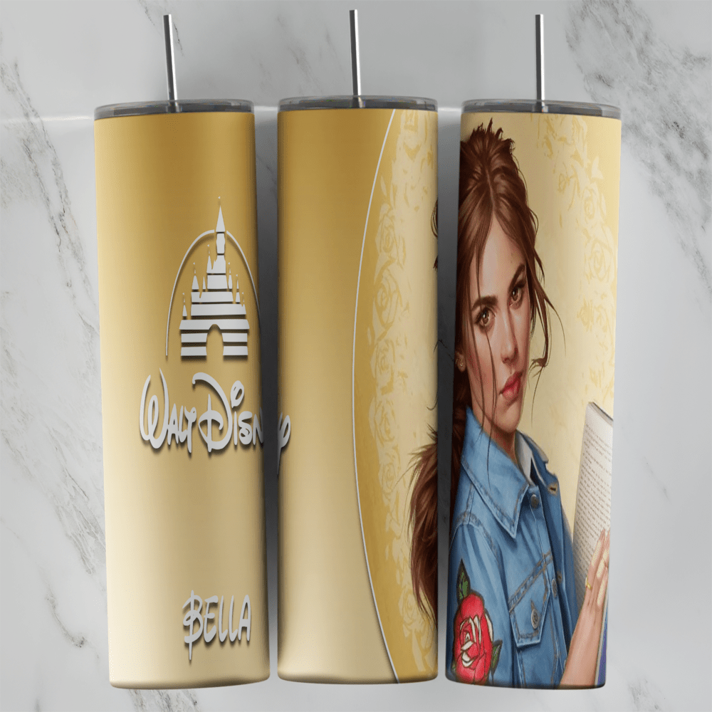 20 Oz Disney Bella Tumbler Cup Design