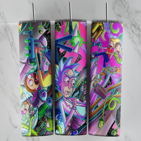 20 Oz Rick and Morty Tumbler Cup Design